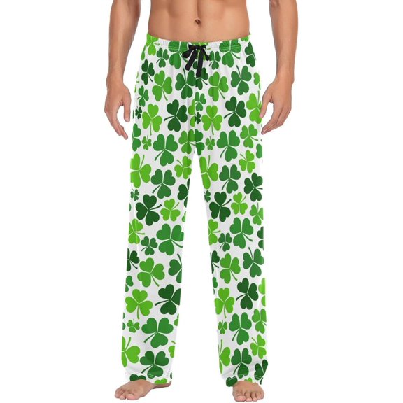 GZHJMY St. Patrick's Day Pajama Pants for Men, Lounge Pants Lightweight Men Pajama Bottoms with Drawstring Pockets, Christmas New Year Birthday Gifts, X-Large