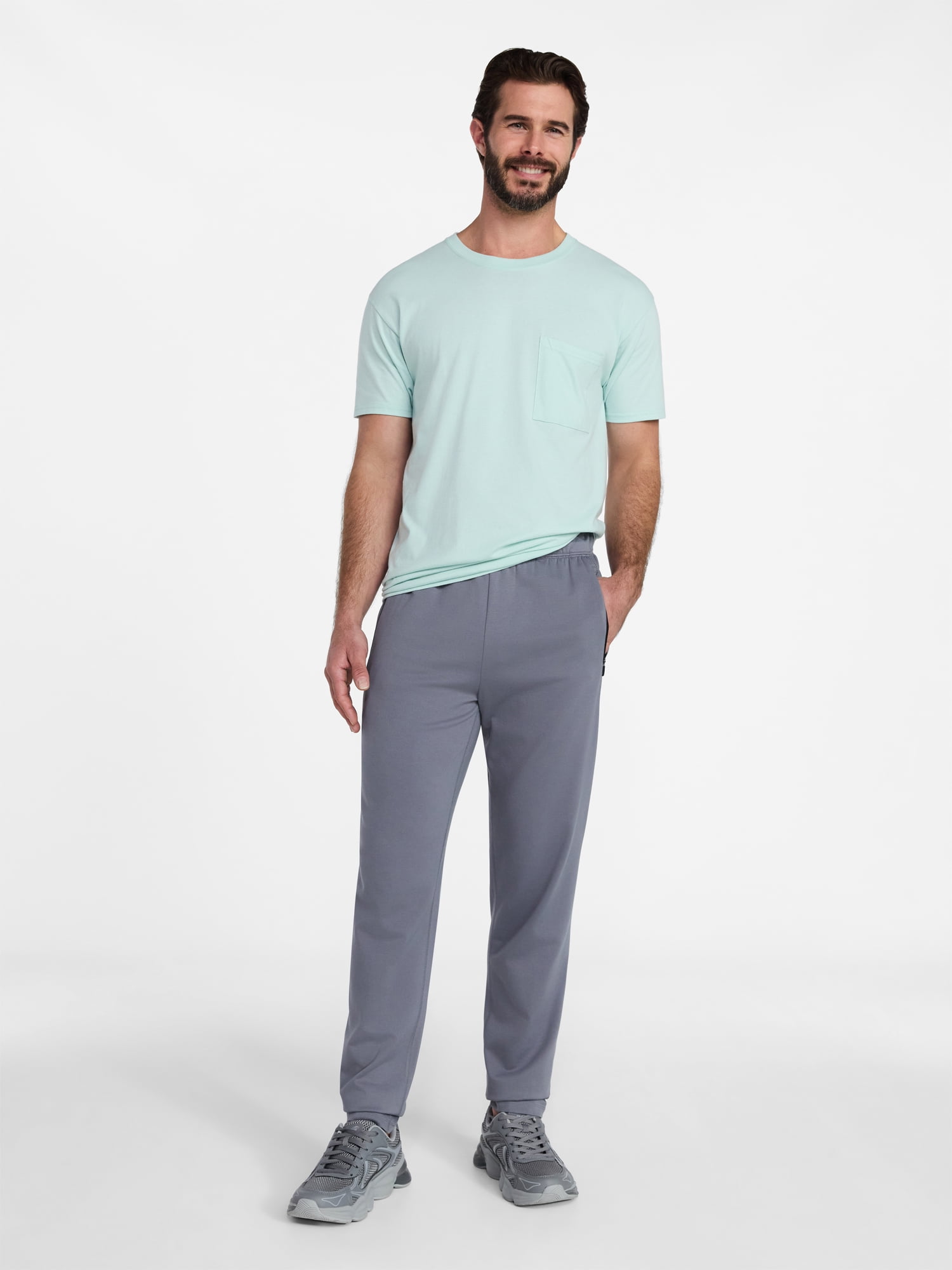 Athletic Works Men's and Big Men's Cotton Pocket Tee, Sizes XS-5XL and Tall Sizes