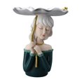 thumbnail image 1 of Bandeja Maquillaje Decorativo Elegant1"x Vanity Mirrored Guo Girl Resina verde1 Gloria Bandeja de tocador, 1 of 9