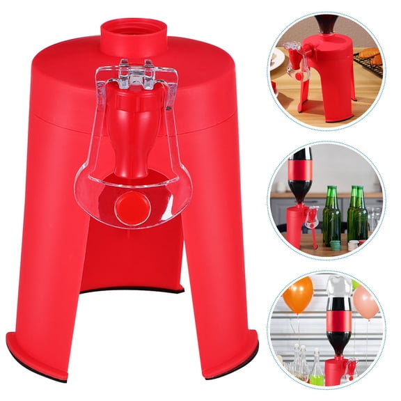 NICEXMAS Soda Beverage Dispenser Stand with Faucet Red 1Pack