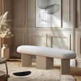 thumbnail image 2 of Meridian Furniture Wilshire Cream Boucle Fabric Bench, 2 of 17