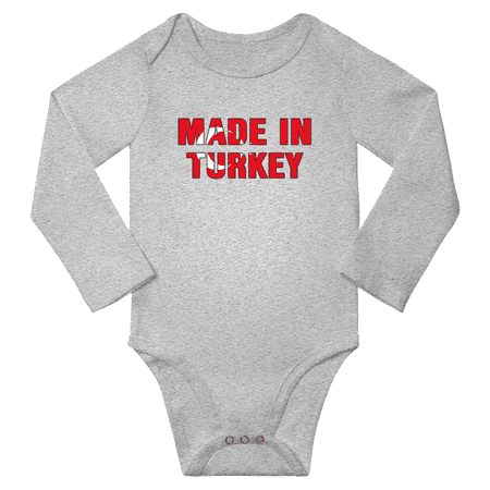 

Made In Turkey Baby Long Sleeve Clothing Bodysuits (Gray 18 Months)