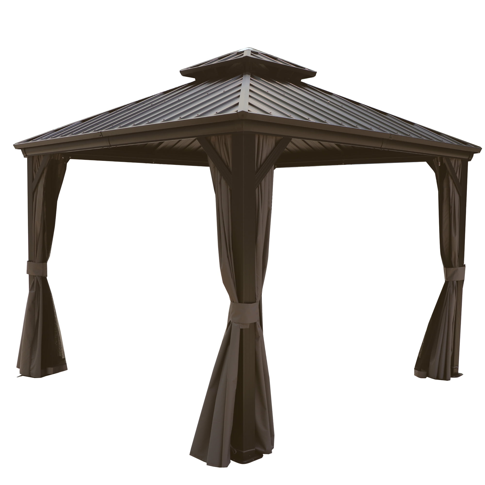 Kozyard 10'x12' Alexander Hardtop Aluminum Gazebo with Mosquito