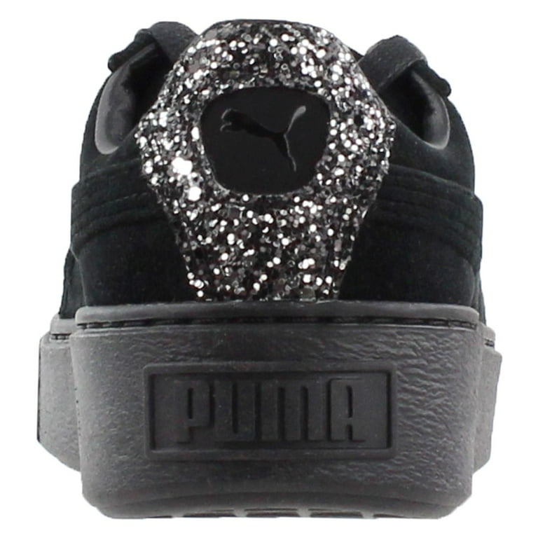 PUMA Women s Suede Platform Crushed Gem Black Walmart