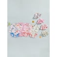 thumbnail image 3 of BemeyourBBs Toddler Baby Girl Swimsuit Infant Bathing Suit One-Piece Swimsuits with Sun Hat Set Long Sleeve Rash Guard Swimwear Strawberry Floral Zipper Summer Beach Wear, 3 of 9