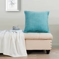 thumbnail image 4 of Home Soft Things Faux Fur Throw Pillow Cover 2 pcs Set - Aqua - 20'' x 20'', 4 of 6