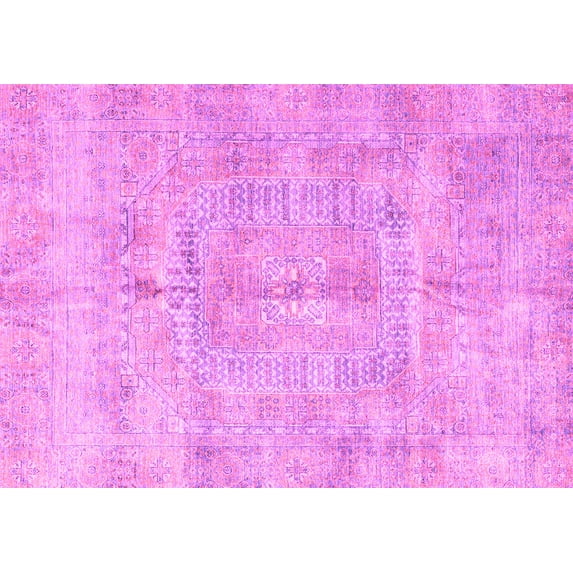 Ahgly Company Indoor Rectangle Abstract Pink Modern Area Rugs, 2' x 3'