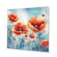 thumbnail image 2 of Designart "Vibrant Poppies in Coral Shades I" Floral Metal Art Print, 2 of 5
