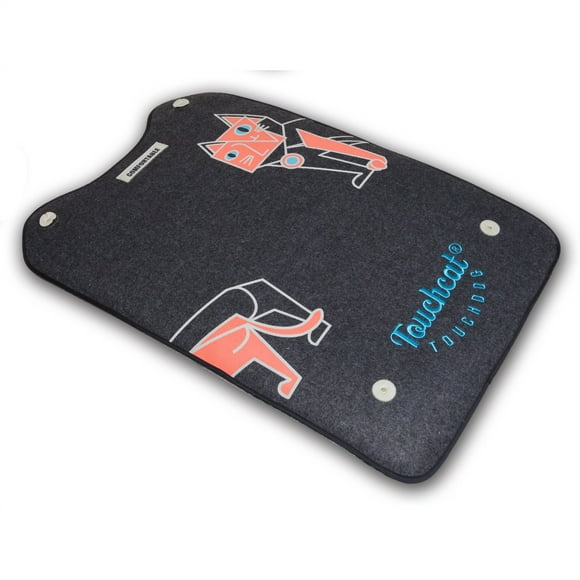 Touchcat Lamaste Travel Reversible Designer Embroidered Pet Dog Cat Bed Mat - Large - Black/White