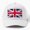 White, variant on United Kingdom Flag Baseball Cap, UK Union Jack English Flag Design, Classic Hat