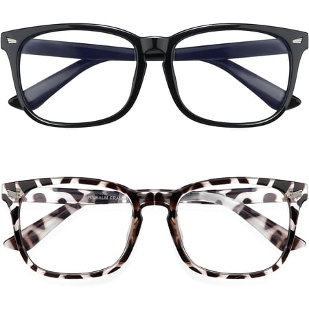 Blue Light Blocking Glasses, 2 Pack Glasses Men, Women Eyeglasses Bluelight Eyestrain