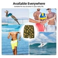 thumbnail image 6 of KLL Black Ink Green Plaid Sunflower for Mens Swim Trunks Quick Dry Swim Shorts with Built-in Compression Liner Funny Swimwear Bathing Suits-XX-Large, 6 of 6