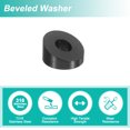 thumbnail image 3 of 30 Pack 1/4 Inch 20 Degree Angle Beveled Washer, T316 Stainless Steel Angled Washer for Cable Railing Stair Ends Wood Metal Posts, Black, 3 of 6
