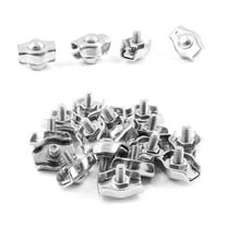 20PCS 1/8Inch M3 Stainless Steel Wire Rope Cable Clip Clamp, Simplex Single Bolt Clips for 1/8In