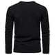 thumbnail image 4 of Camiseta informal de manga larga con cuello en V para hombre: color liso, poliéster, para uso diario, fácil de combinar con vaqueros - L-XXXXXL, 4 of 5