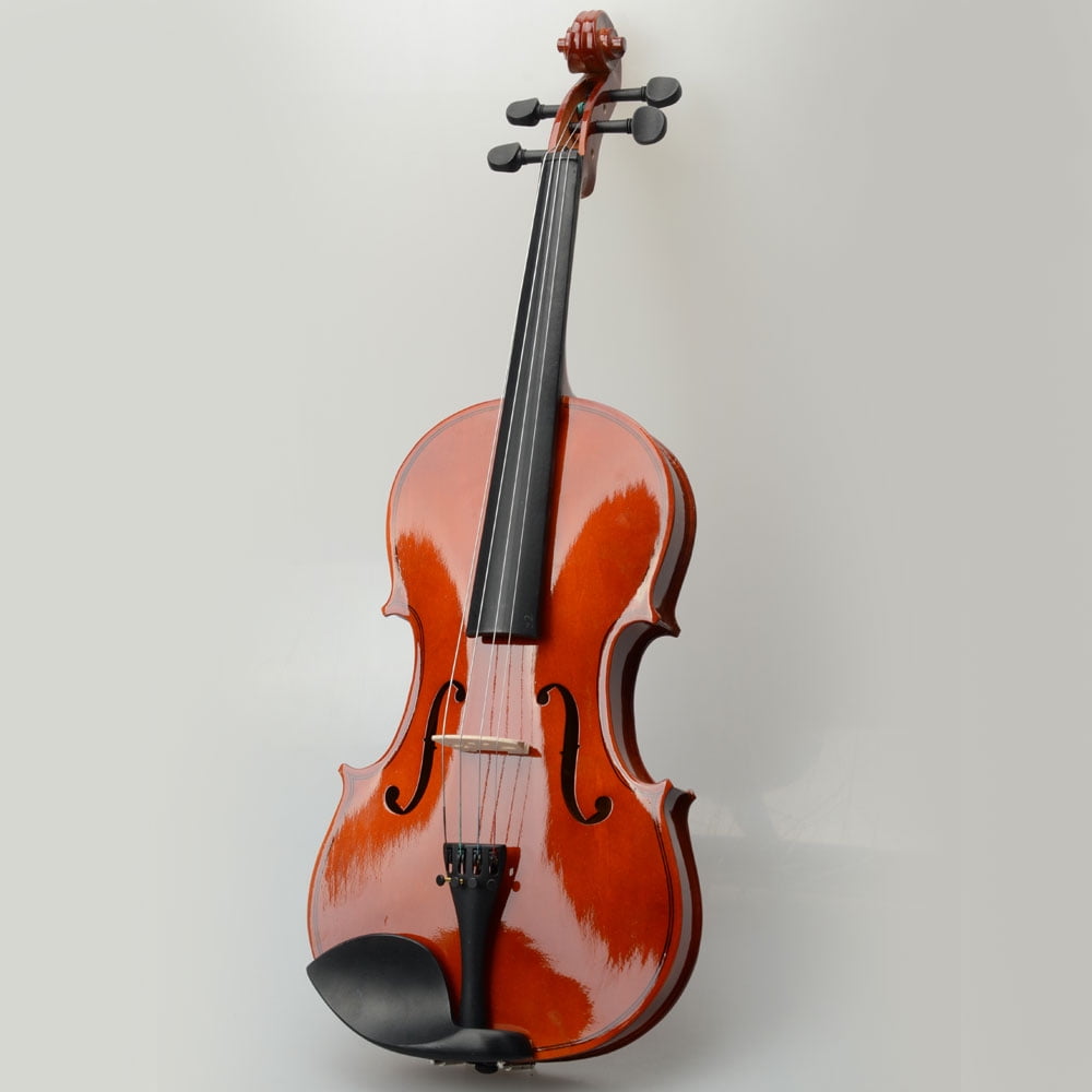 16" Acoustic Viola Set Premium Natural Wood, Includes Case, Bow & Rosin for Adults Nature