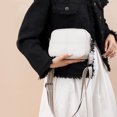 thumbnail image 4 of Bolso de hombro de cuero genuino para mujer Bolso multiusos para citas diarias (blanco), 4 of 7