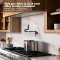 thumbnail image 3 of WOWOW Pot Filler Folding Faucet Brass Pot Filler Faucet Wall Mount Oil-Rubbed Bronze Kitchen Faucet Rotatable Dual Joint Swing Arm Pot Filler Copper Commercial Kitchen Faucet Over Stove, 3 of 4