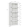 thumbnail image 2 of 67.4in de altura de madera 5 tier estante de libros rural book estante con almacenamiento abiertos para exposición bookshelves home decor muebles para oficina en casa sala de estar cama room, 2 of 7