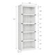thumbnail image 2 of 67.4in de altura de madera 5 tier estante de libros rural book estante con almacenamiento abiertos para exposición bookshelves home decor muebles para oficina en casa sala de estar cama room, 2 of 7