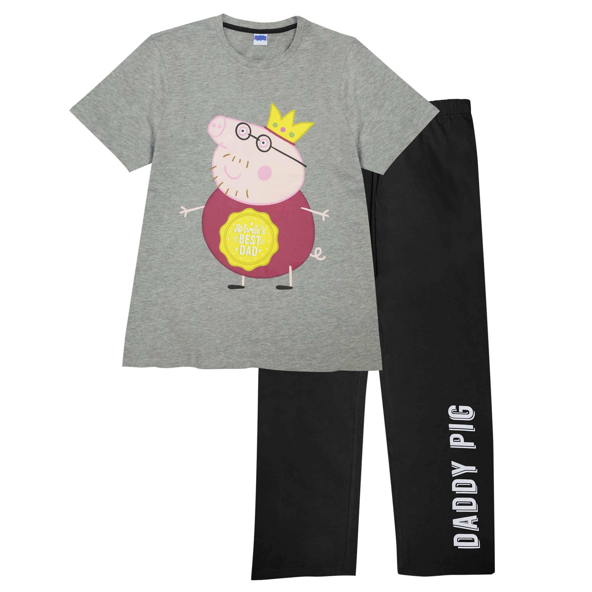 Peppa Pig Mens Pyjamas Set Mens Pjs with Daddy Pig Daddy Gifts