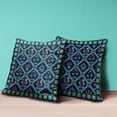 thumbnail image 2 of Mughal Art Indoor/Outdoor Pillow in Indigo Green Red 20x20, 2 of 5