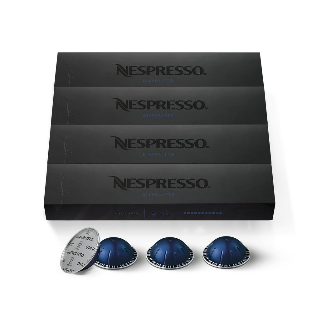 Nespresso Vertuo Espresso Capsules, Diavolitto 40 Count