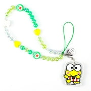 iFace Hello Kitty & Friends Beaded Wristlet Phone Charm Strap – Universal Cute Wrist Chain Lanyard – Keroppi