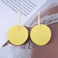 thumbnail image 5 of Vintage Long Disc Dangle Earrings Disc Coin Earrings Yellow Coin Drop Earrings Exaggerated Disc Earrings Jewelry, 5 of 13