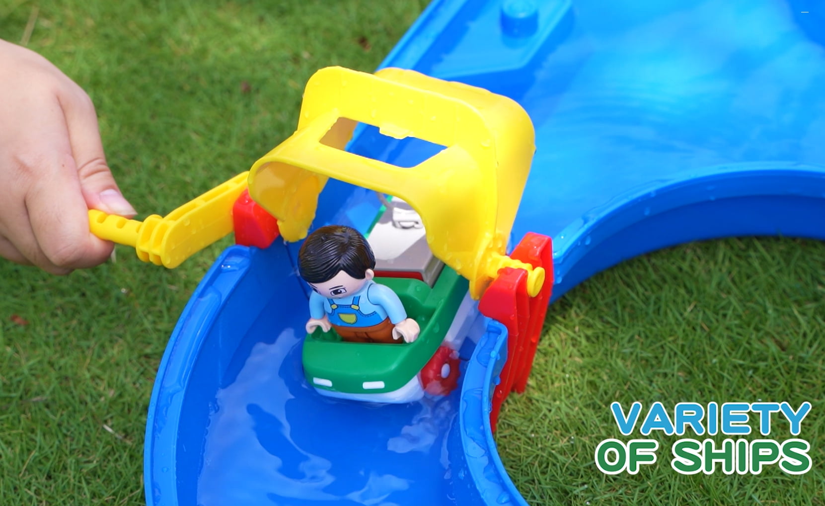 Valessati Water Park Building Blocks Toy Set with Boats, 57 Pieces, Ages 3+