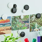 Pen+Gear Assorted Round Magnets, Black and White, 30 Count