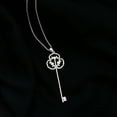 thumbnail image 3 of Rosec Jewels Vintage Inspired Key Pendant Necklace with Certified Moissanite - D-VS1 Grade, 925 Sterling Silver, 3 of 8
