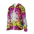 thumbnail image 2 of Kll Colorful Tie Dye Stained Glass 3 Print Men'S Women’s Upf 50+ Sun Protection Outdoor Hoodie Jacket Long Sleeve Fishing Hiking Performance Shirt- Medium, 2 of 8