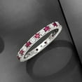 thumbnail image 4 of Ross-Simons 0.65 ct. t.w. Ruby and .50 ct. t.w. Diamond Eternity Band in 14kt White Gold, Women's, Adult, 4 of 5