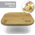 thumbnail image 2 of EraWare - Set of 2 Borosilicate Glass Container, Bamboo Lid, Oven Safe, 1200ml, 2 of 3