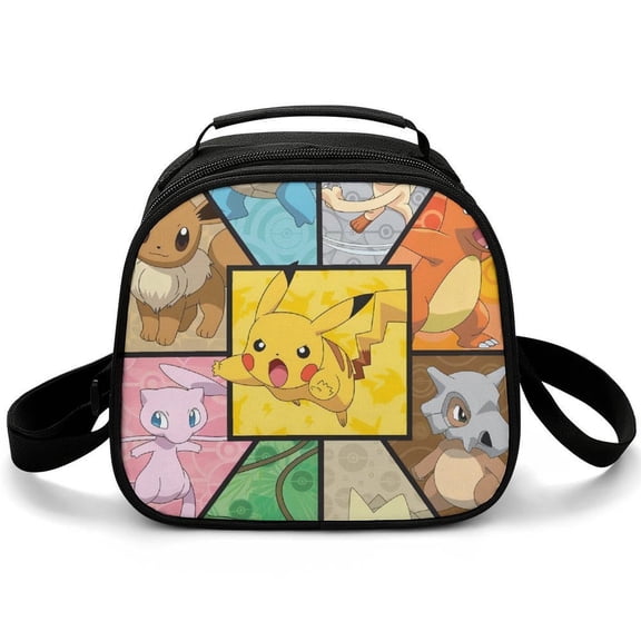 Poke-mon Cartoon Lunch Bags Are Suitable For Work Travel And Outdoor Activities One size