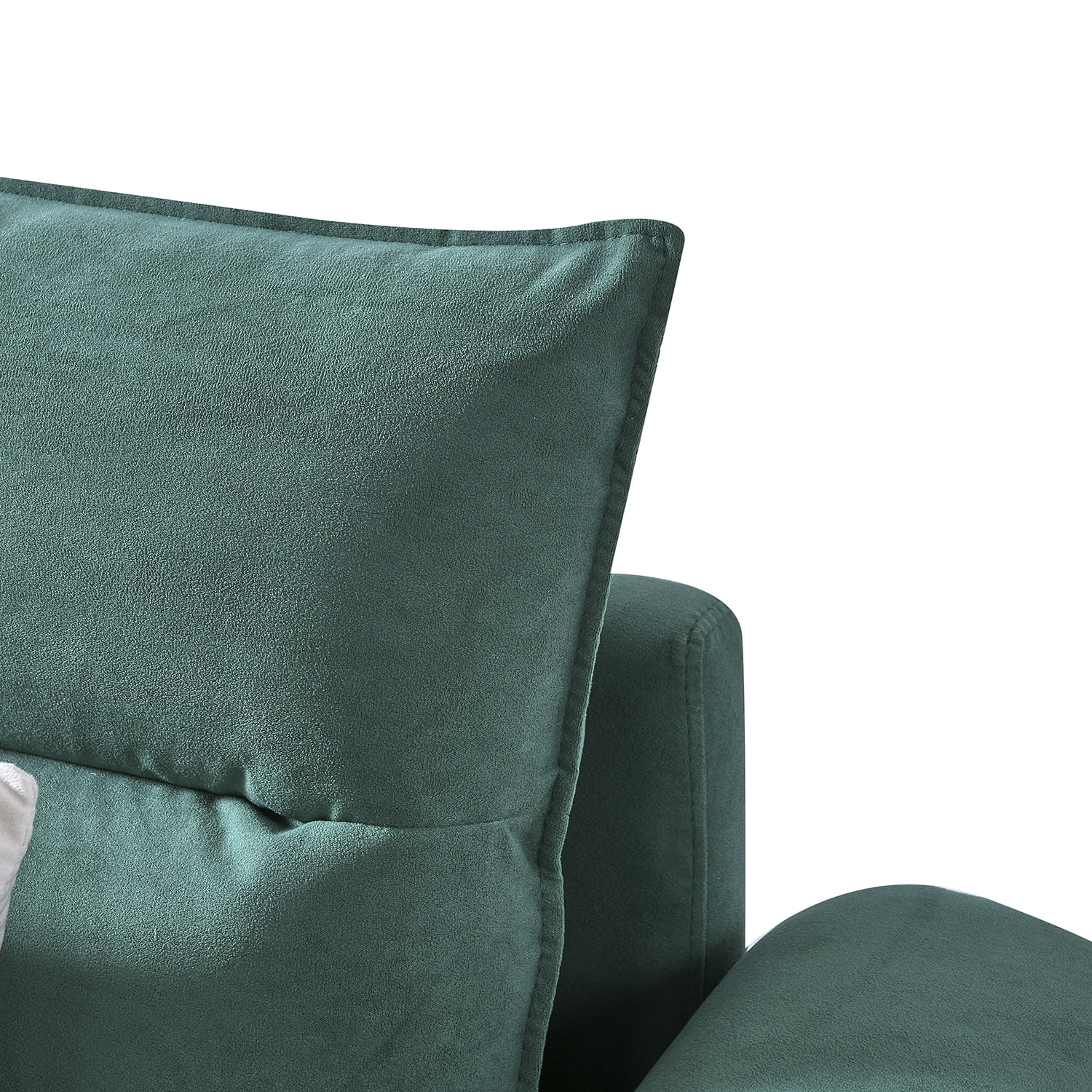 Kadyn Loveseat Sofa, Modern Sofa Couch for Office, Suede Sofa Couch for Living Room, Green