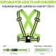 thumbnail image 3 of 2 pieces of reflective signal vest, high visibility, adjustable & elastic outdoor safety vest, 4 reflective bracelets, 3 of 5