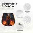 thumbnail image 4 of Pofeuu Candle Shepherd Dog Print Women's Athletic Shorts Running Workout Shorts Tummy Control Quick Dry Gym Shorts with Pockets Double layer sports shorts-Large, 4 of 7