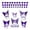 Purple, variant on Hello Kitty Vinyl Art Decal Decor - from 7" to 9" Each - Cute Trendy Inspiring Lovely Design for Girls Boys Bedroom Playroom Nursery Kinder Daycare Living Room Sticker