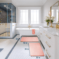 thumbnail image 2 of ComfiTime 2 Piece Bathroom Rugs Set – Thick Memory Foam, Non-Slip Bath Mat, Soft Plush Velvet Top, Ultra Absorbent, Small, Large & Long Rugs for Bathroom Floor, Peach, 22*42, 2PCS, 2 of 11