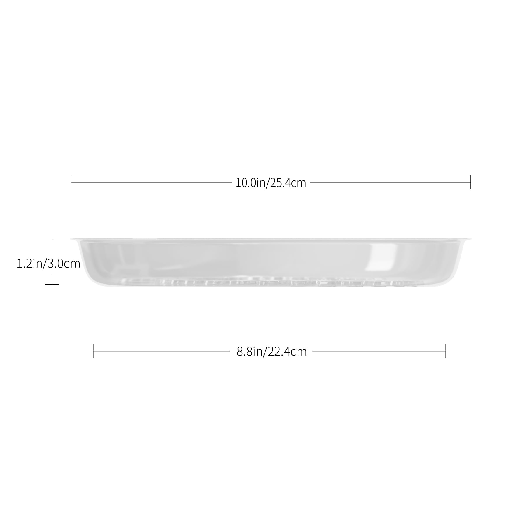 Soucoupe transparente légère MAINSTAYS de 25 cm (10 pouces) - Pièce unique - Plateau rond en plastique, idéal pour une utilisation à l'intérieur