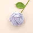 thumbnail image 3 of Sunjoy Tech Hand Woven Rose Flower Realistic Looking Bright Color Non-Fading Extra Soft Timeless Cotton Crochet Rose Flower Handmade Fake Flower Home Supplies, 3 of 8