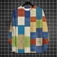thumbnail image 2 of Suéter de otoño e invierno para hombre con estampado 3D de rayas de colores a cuadros, ropa informal deportiva de calle a la moda para hombre, 2 of 5