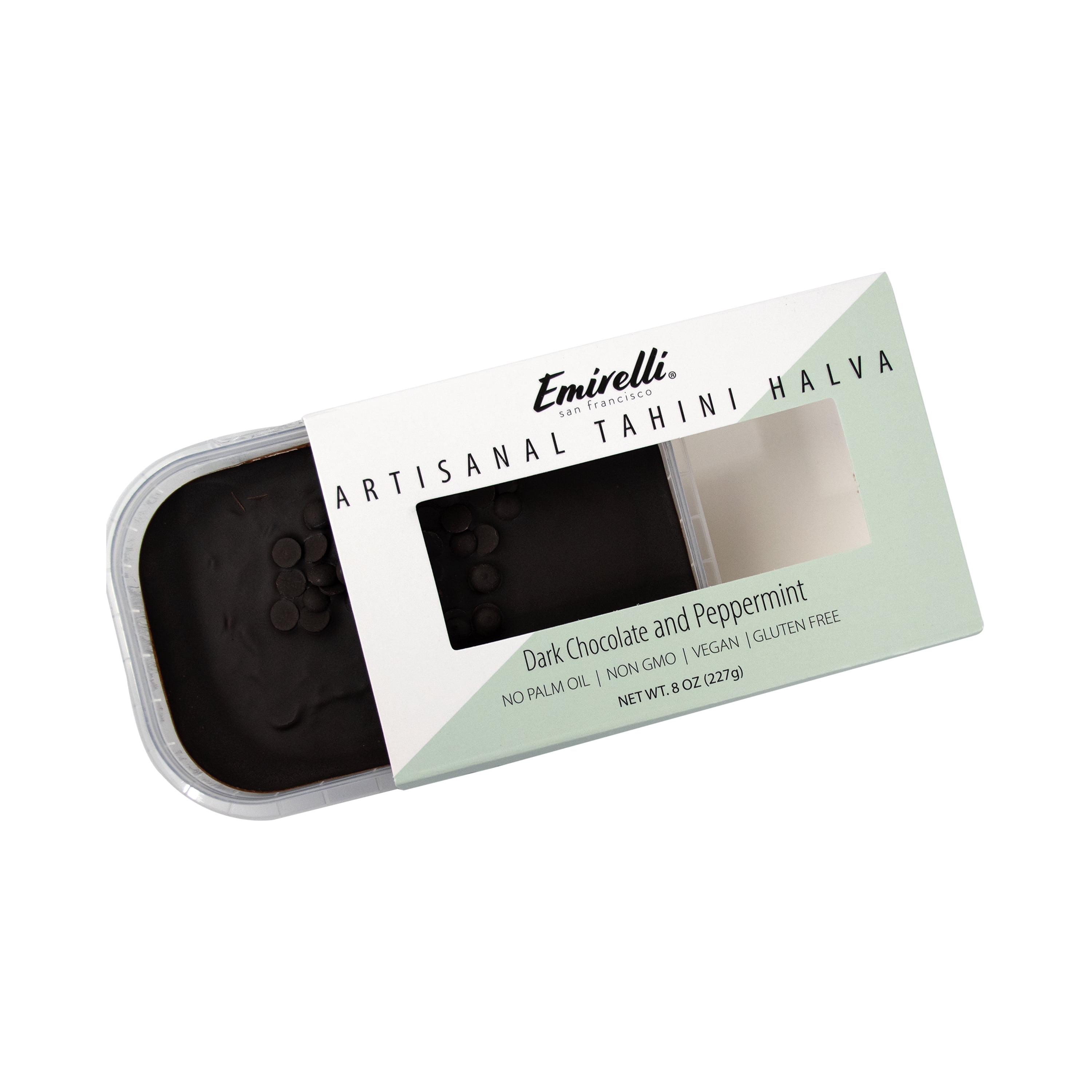 Emirelli 55% Tahini Halva, Dark Chocolate Peppermint Flavor, Pack
