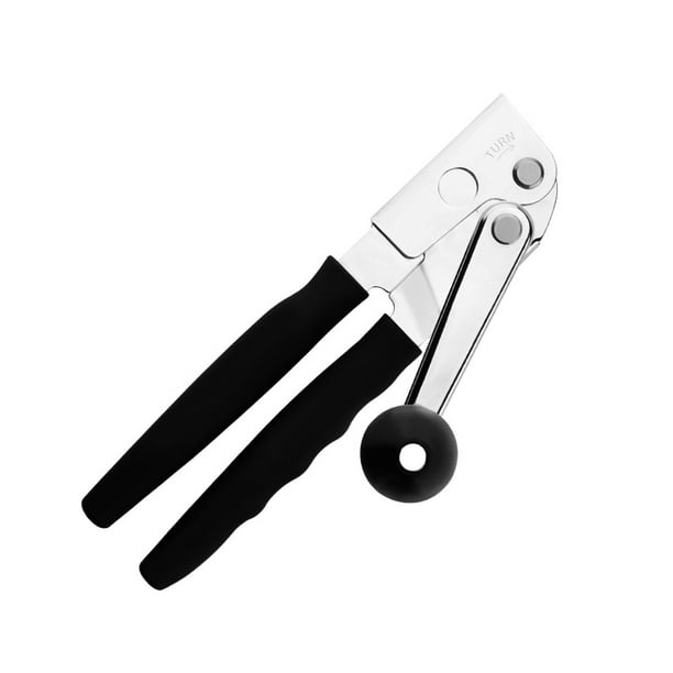 Abrelatas de manivela Manual resistente con cómodas manijas extralargas, perilla de gran tamaño, abrelatas de mano grande, negro