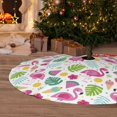 thumbnail image 6 of Yiaed Cute Flamingo Print Christmas Tree Skirt , Tree SkirtsTree Mat for Christmas Winter Holiday Indoor Decorations-30", 6 of 7