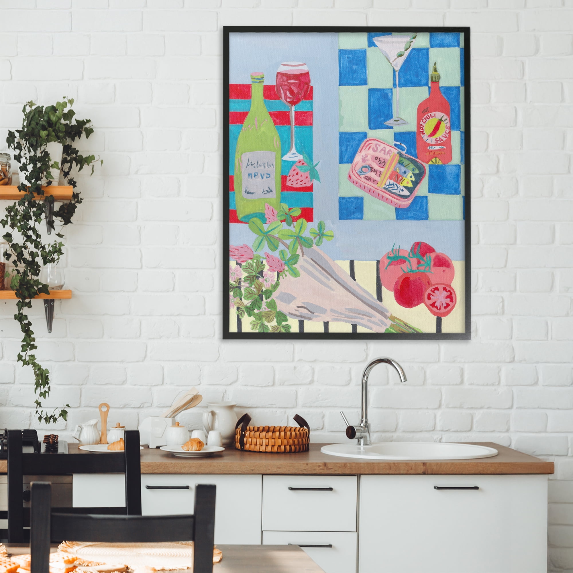 Stupell Industries Saucy Kitchen Secrets Black Framed Giclee Art, design by Melissa Wang
