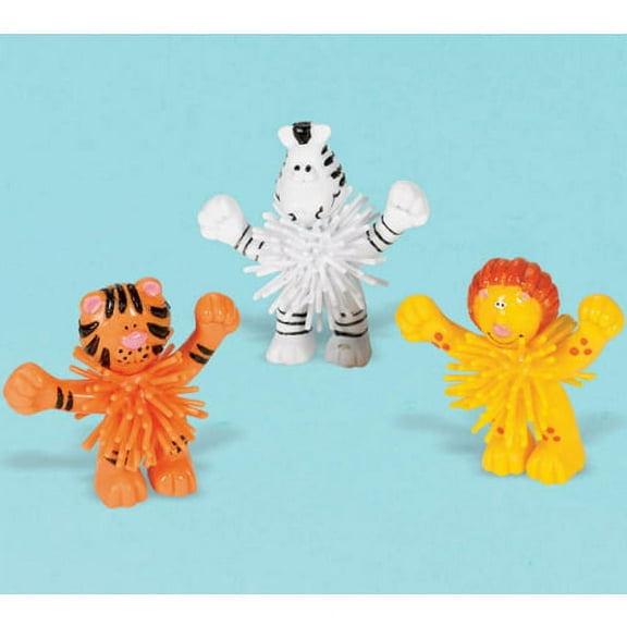 Various Jungle Animals Wooly Animals / Favors, Amscan 395891, 8 Pieces