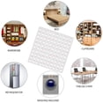 thumbnail image 3 of Manunclaims Cabinet Door Silicone Bumpers 100 pcs Self Adhesive Sound Dampening Clear Bumper Pads for Drawers, Table Tops, Cupboard, Picture Frames, Glassware and Furniture, 3 of 8